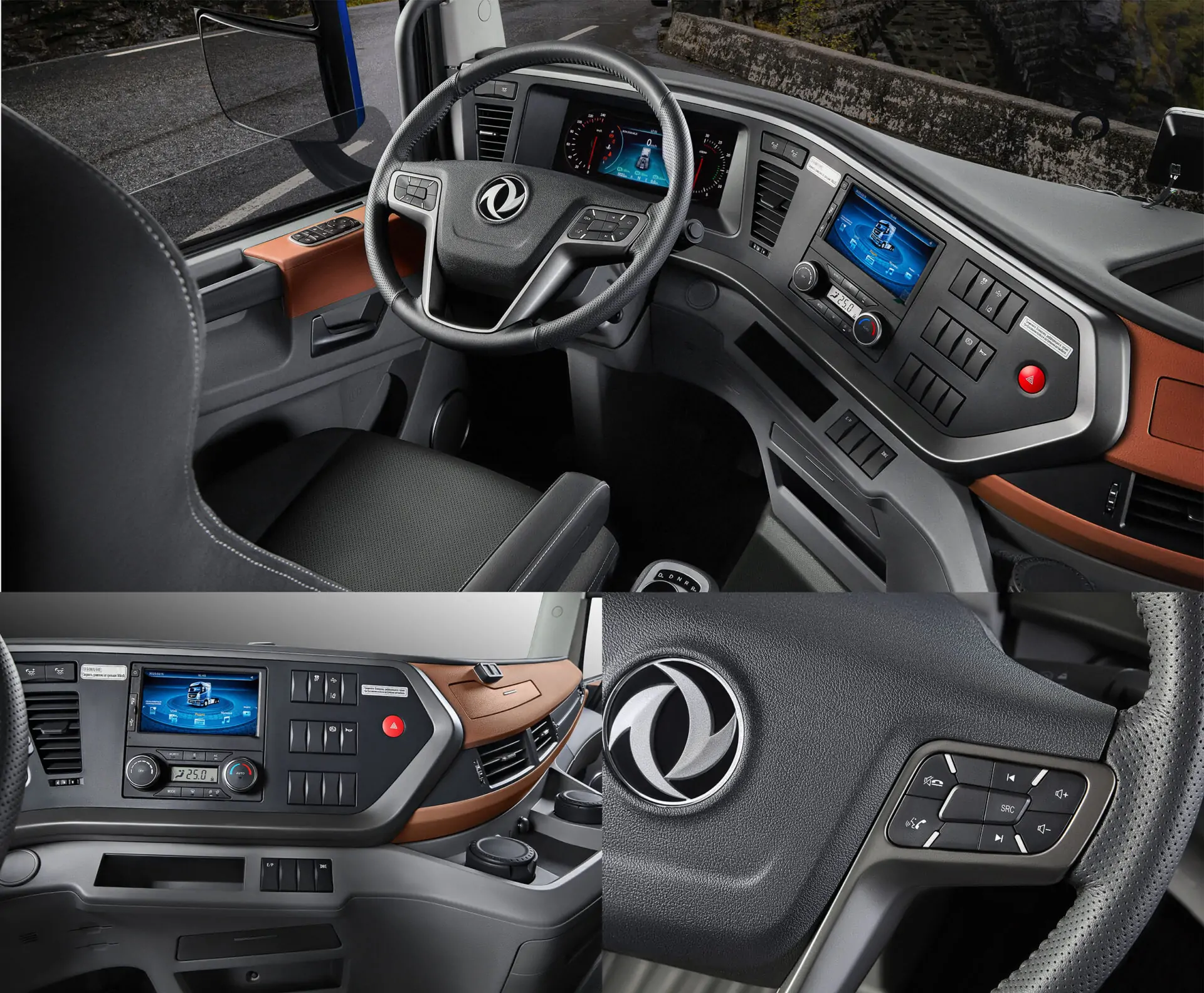Слайдер - Интерьер кабины тягача Dongfeng DFH 4180 GX__общее